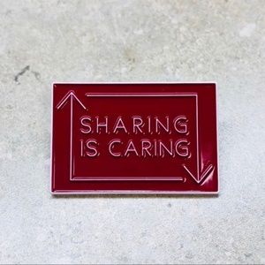 Sharing is Caring • Posh Swag, Lapel Pin, Fashion